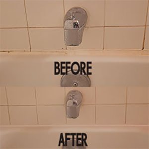 Before and after shower recaulking services