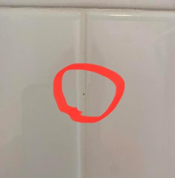 Pinholes in shower grout are a problem