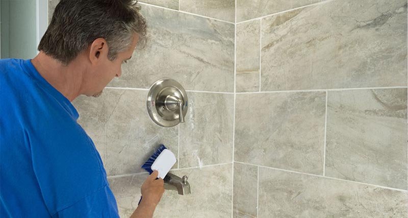 Shower grout maintenance